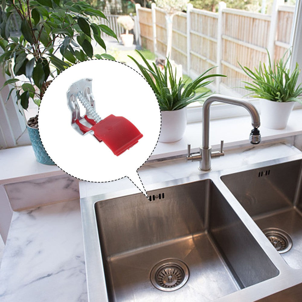 ya 14 10Pcs Kitchen Sink Bow Mounting Clips Adjustable Perforating Screws (Dark Red)