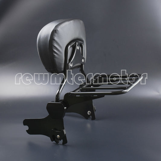 ya 3 6.25.3 Detachable Backrest Sissy Bar Luggage Rack Fit for Harley Road King Glide FLHX