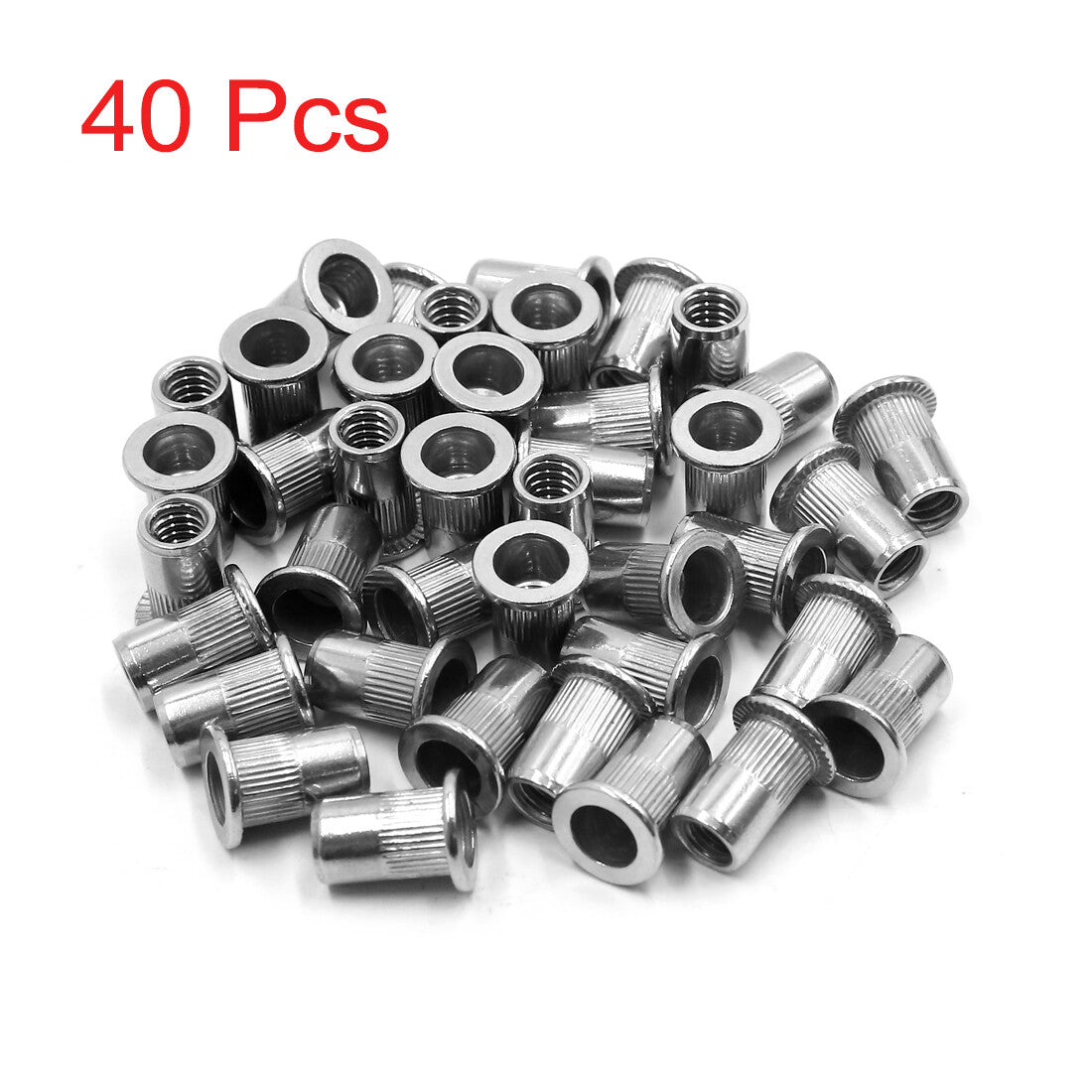 ya 2 7.15 40Pcs 304 Stainless Steel 1/4-20 UNC Car Flat Head Rivet Nut Insert