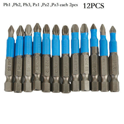 ya 26 Screwdriver Bit Magnetic Non-slip Drill PH1/PH2/PH3/PZ1/PZ2/PZ3 Nut Driver