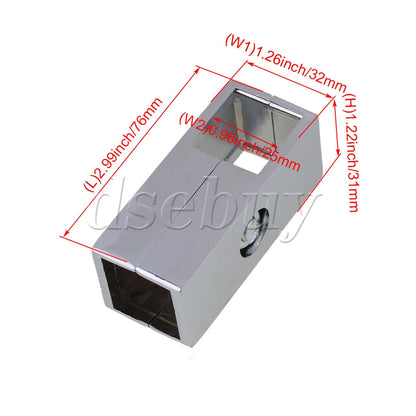 ya 14 2 Pieces Silver 2 Way Square Tube Connector Clamp Rack Fitting for 2.5cm Pipe