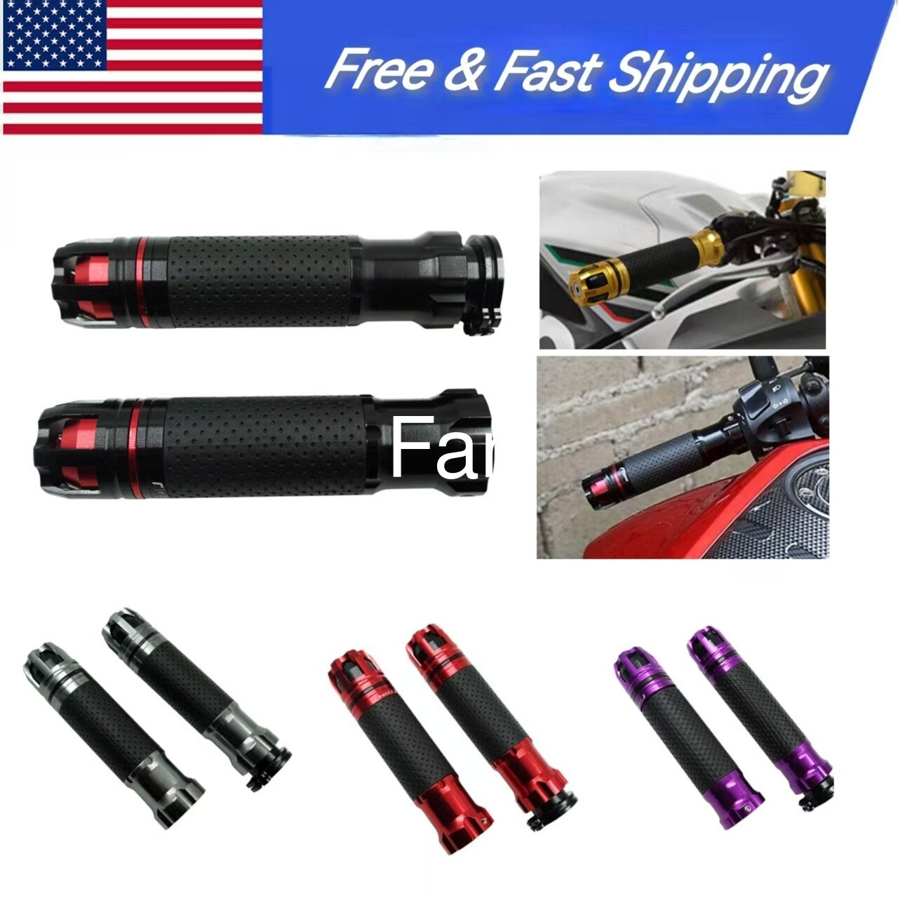 ya 2 6.26 7/8'' 22mm Motorcycle Throttle CNC Aluminum Alloy Ro for Tata ble Handlebar Hand Grip