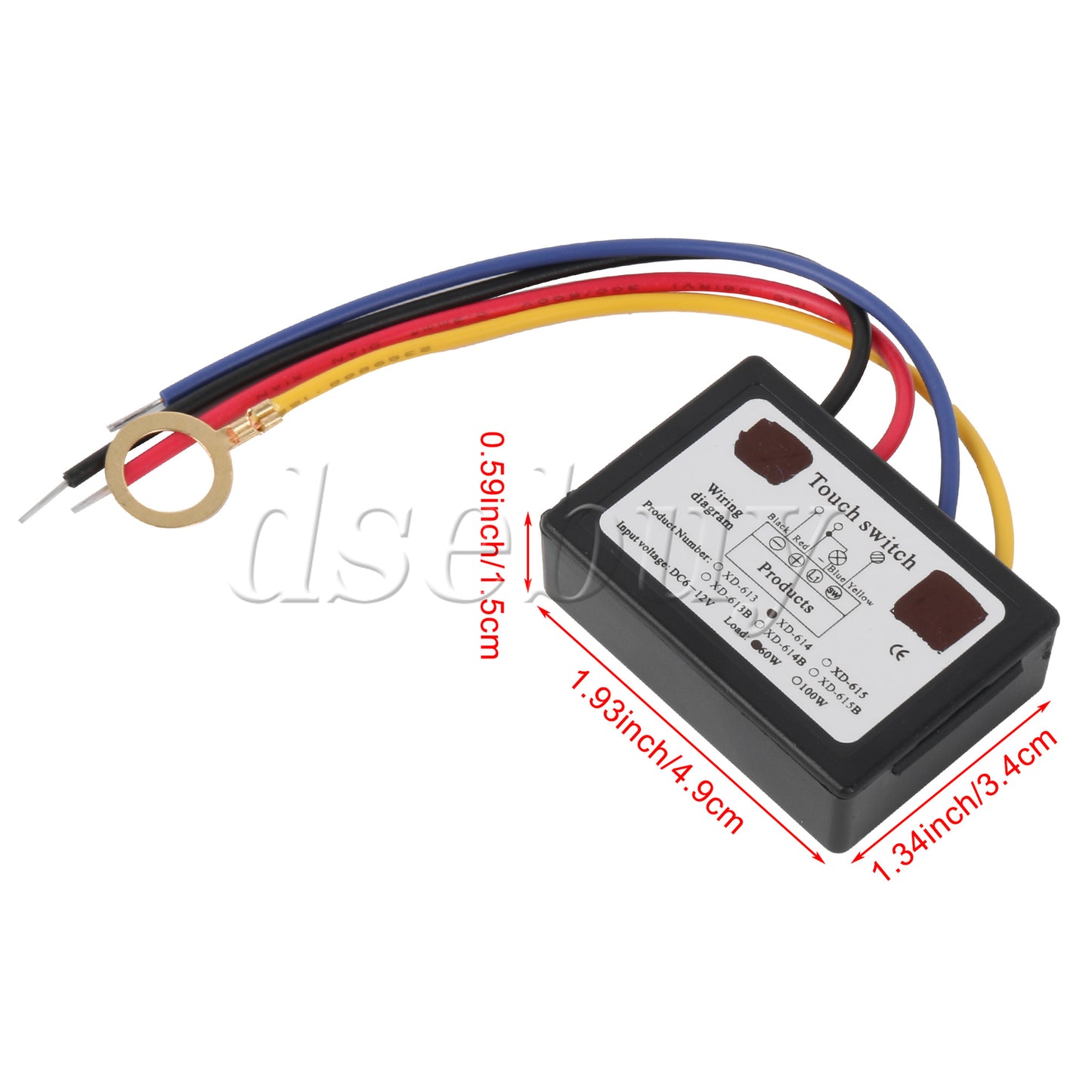 ya 14 5Pieces LED Lamp Dimming Control Touch Sensor Module XD-614 3 Way DC 6-12V 36W