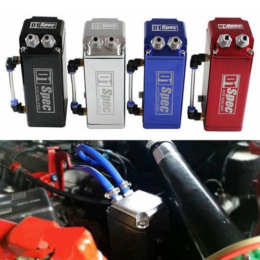 ya 27 6.21 D1 Spec Aluminum Square Car Engine Oil Catch Tank Can Reservoir Breather Kit