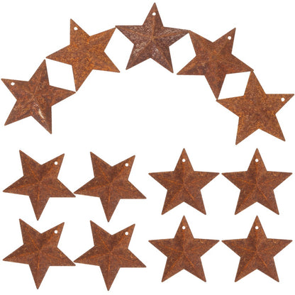 ya 25 50 Pcs Retro Five-pointed Star Pendant Or ments Rustic