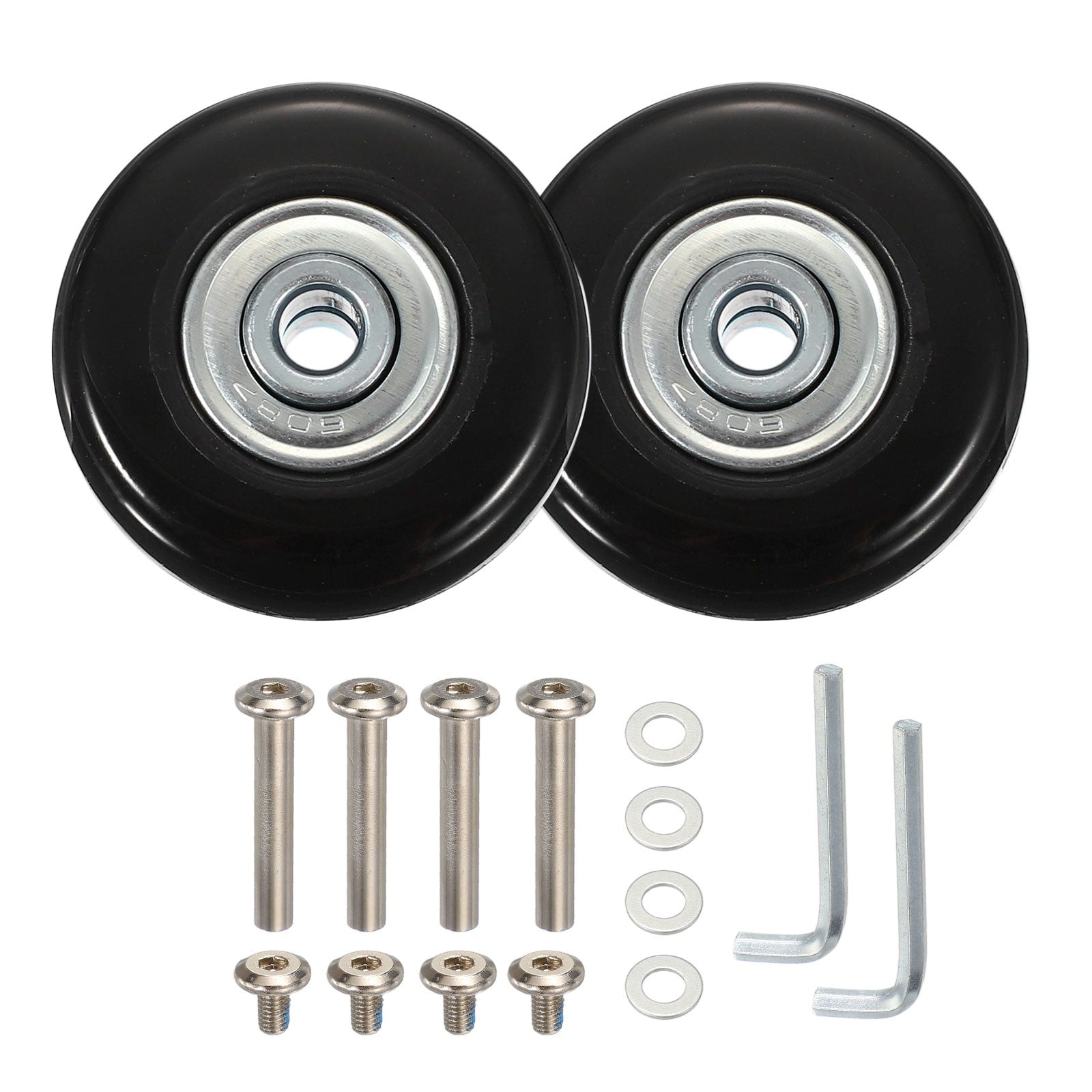 ya 12 5.21 2 Set Luggage Suitcase Wheels Replacement Rubber Swivel Caster Wheels 40x18mm