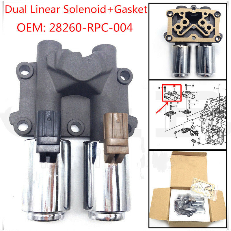 ya 1 8.5.4 28260-RPC-004 Transmission Dual Linear Solenoid Valve + Gasket for Honda for Civic 06-11