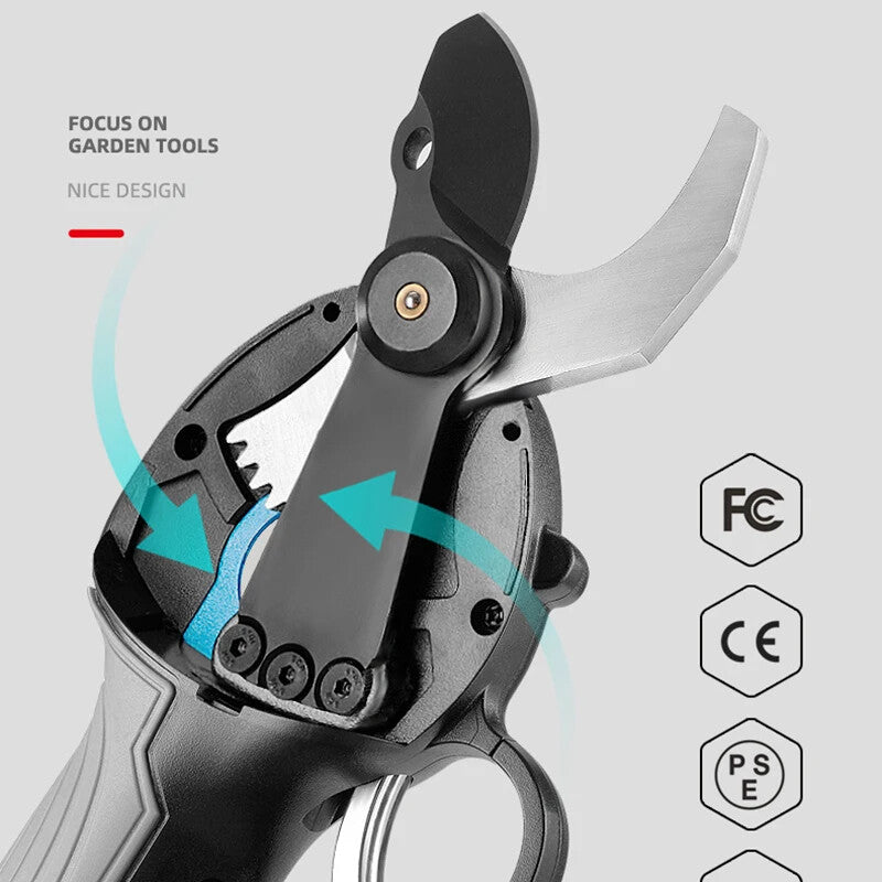 ya 25 Brushless Cordless Electric Pruning Shears Alloy Steel Dual-Action Blades