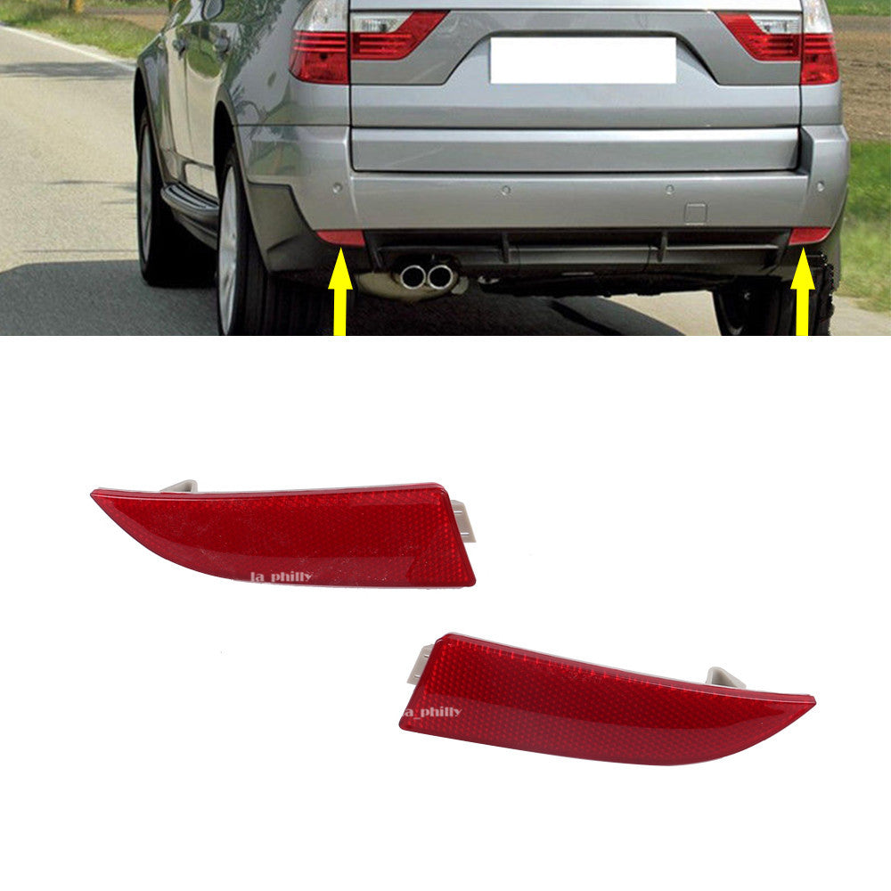 ya 3 6.25.3 Pair Rear Bumper Cover Left Right Reflector Red for BMW X3 2004-2010