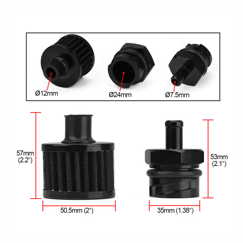 ya 12 5.21 Black Billet Aluminum Valve Cover Oil Cap Breather for LSX LS1/LS6/LS2/LS3/LS7
