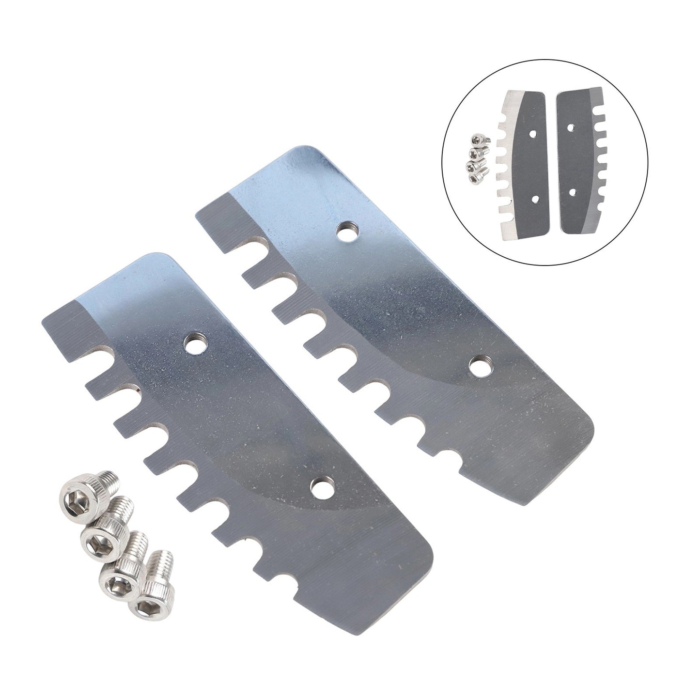 ya 28 2 Pack Stainless Steel Ice Auger Blades for Efficient Chiseling 8 Inches