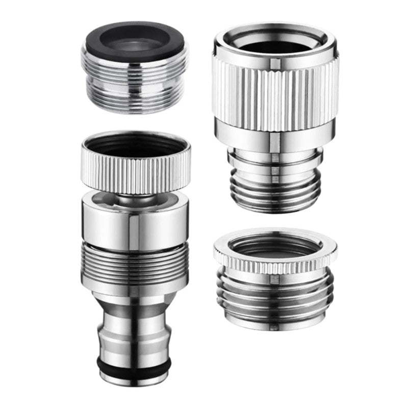 ya 14 4 Pieces Connectors for Garden Hose and Shower Use Leakproof Adapters