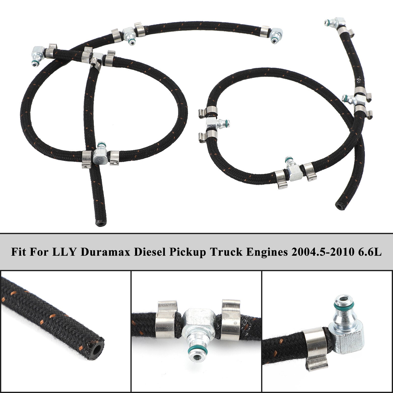 ya 1 8.12 baidi Fuel Injector Return Line Kit for Duramax 2004-2010 6.6L Diesel Truck Engines