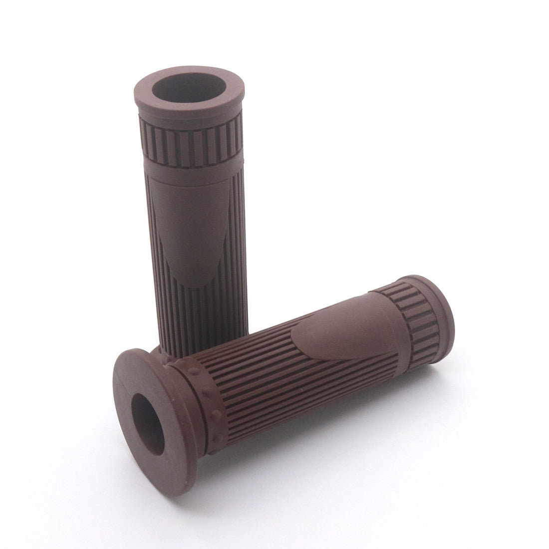 ya 5 8.7 7/8'' 22mm Retro Vintage Rubber Handlebar Hand Grip For Cafe Racer Bobber Custom