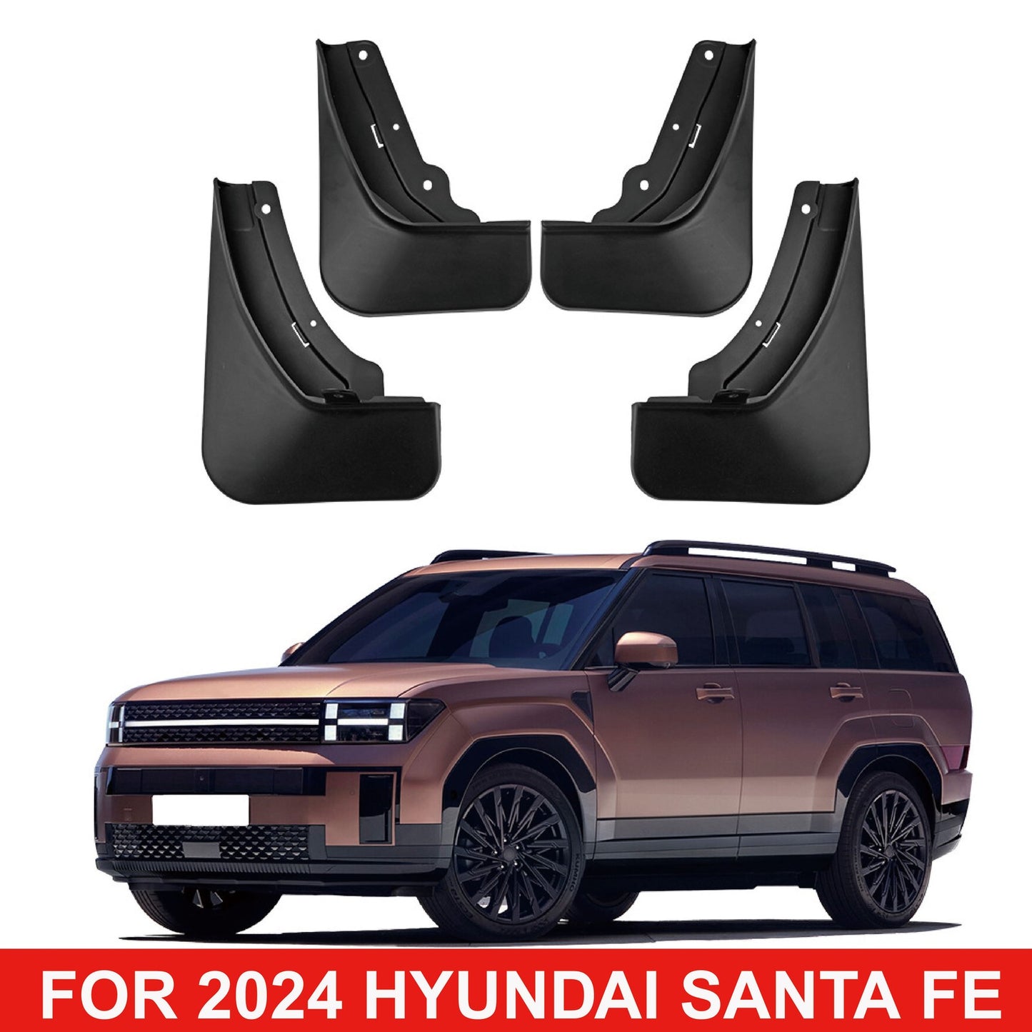 ya 7 6.10.2 Front Rear Mud Flaps Splash Guard Mudguard Fender for for Hyundai Santa Fe 2024+
