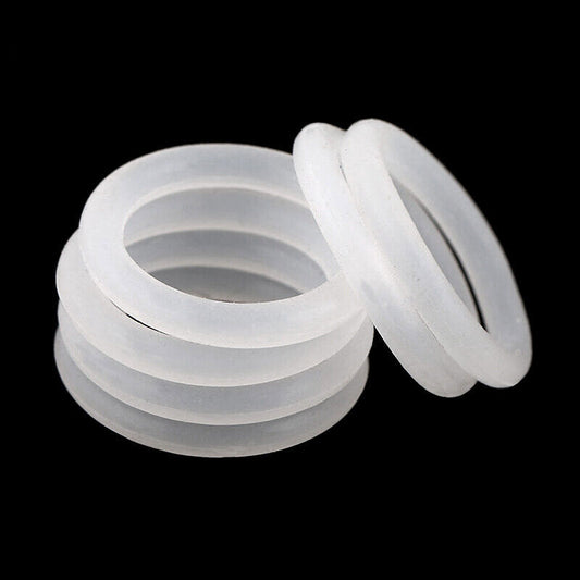 Food Grade White Silicone O-Rings, 3.5mm Cross Section, OD 12mm-85mm
