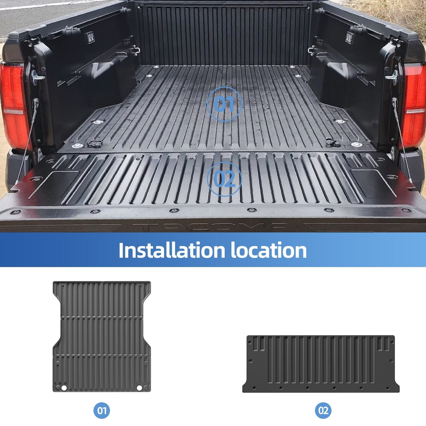 ya 5 8.7 for Toyota Tacoma 2024 Only Fit 6FT Truck Bed Liner Pad TPE Car Truck Bed Mat