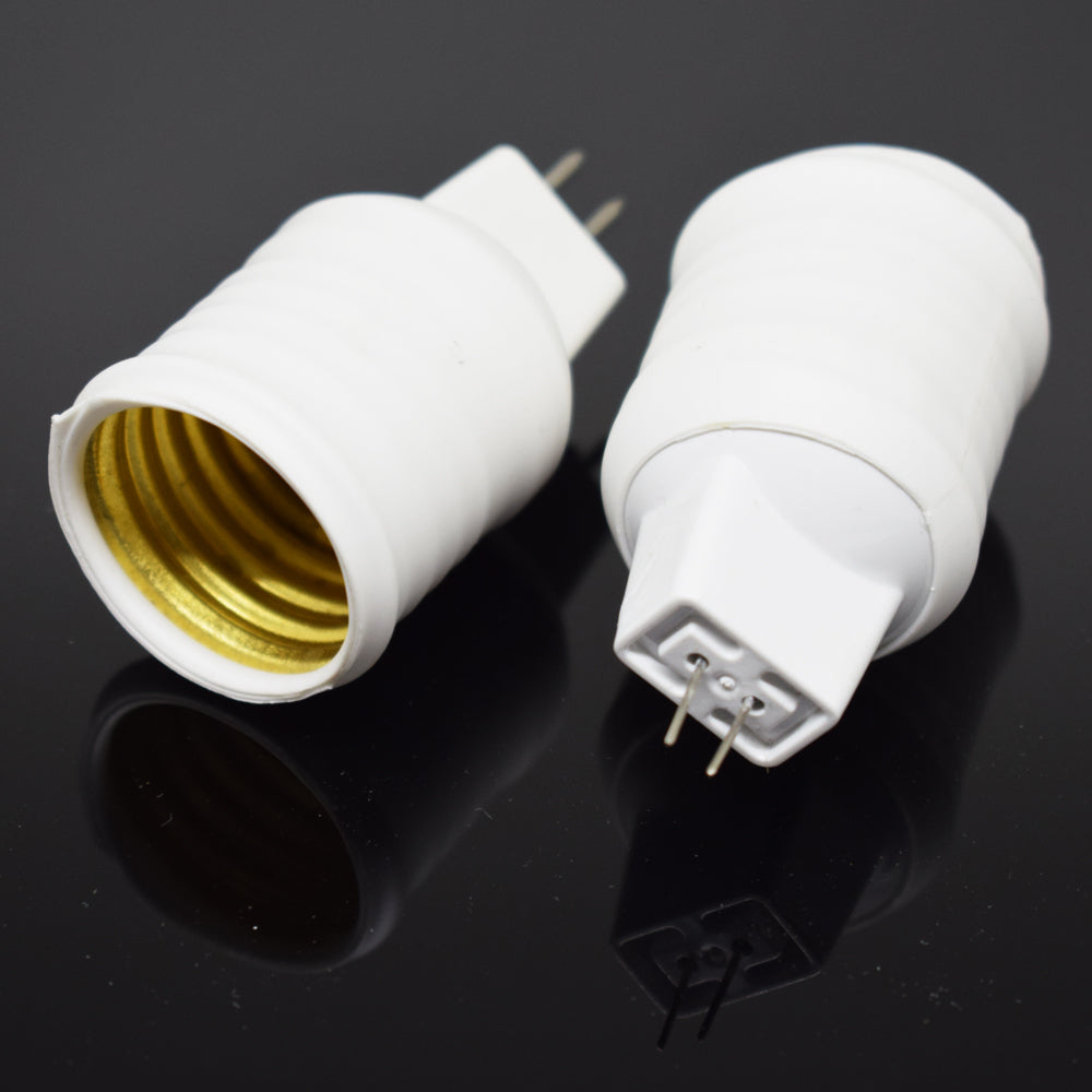 ya 14 10pcs White G4 Male to E27 Female Socket LED Halogen CFL Light Bulb Lamp Adapter