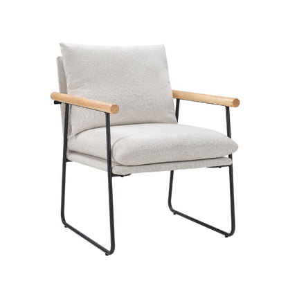 ya 15 10.20 Modern Accent Removable Cushion & Wood Armrests Living Room Chairs