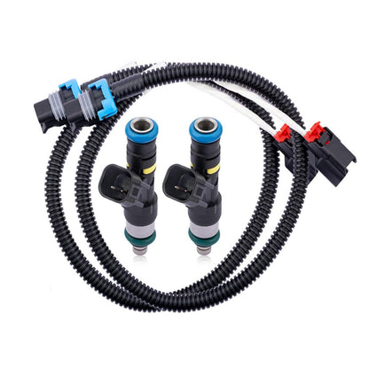 ya 5 8.7 2pcs Fuel Injectors w/ Harness For 2011-2014 for Polaris Ranger XP 800 Ranger 800
