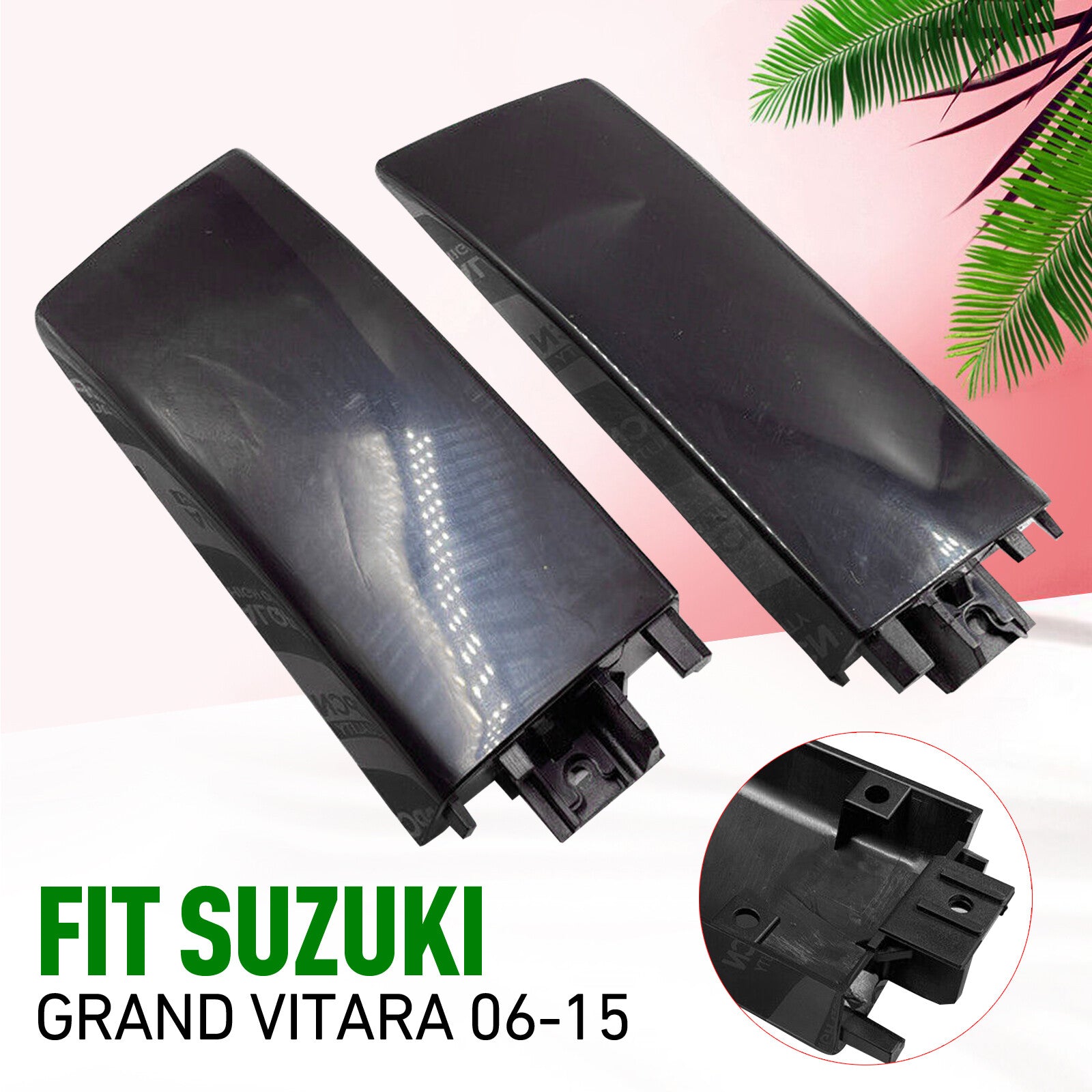 ya 5 8.7 1 Double Roof Rack Rails Rear End Cap L&R Side Fits for Suzuki Grand Vitara 06-15