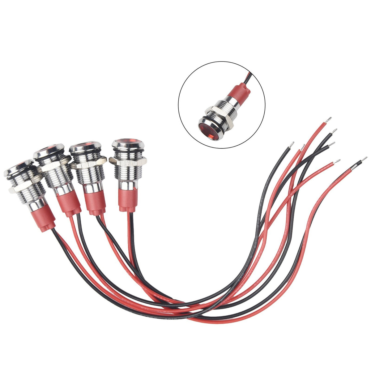 ya 15 10.20 4PCS 10mm LED Indicator Lights Waterproof Rating for Heavy Duty Use