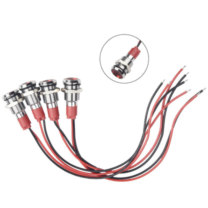 ya 15 10.20 4PCS 10mm LED Indicator Lights Waterproof Rating for Heavy Duty Use