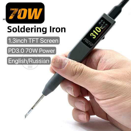 ya 25 Portable PD210 70W Electric Soldering Iron Welding Tool Type-C 1.3 TFT S n