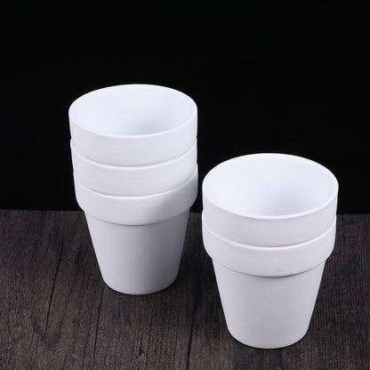 ya 14 10Pcs Small White cotta Pot Clay Ceramic Pottery Planter Cactus Flower Pots