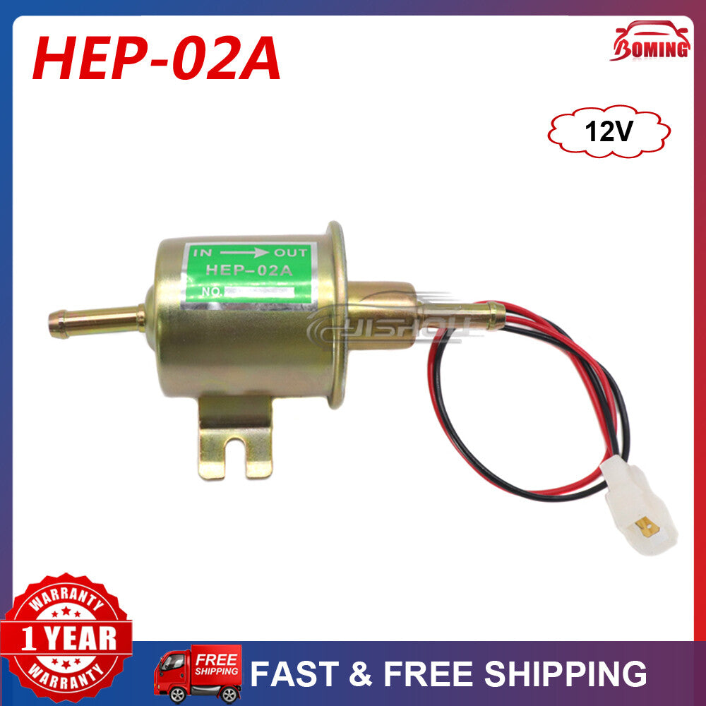 ya 27 7.2 12V direct-flow low-pressure electric fuel pump, universal 2.5-4PSI gas/diesel HEP-02A