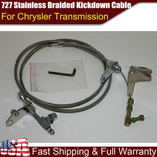 ya 2 6.27 727 Stainless Braided Kickdown Cable Detent Transmission Fit for Chrysler *