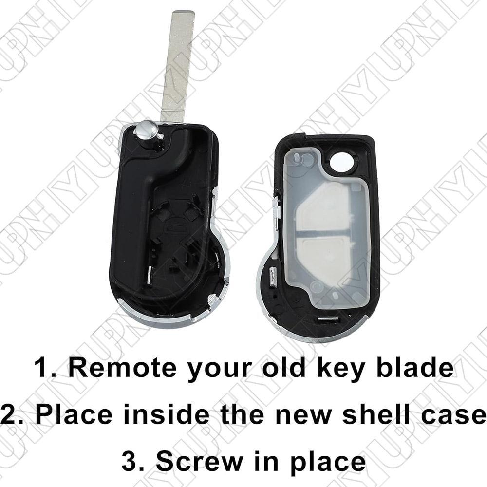 ya 5 8.7 2-Button Remote Key Shell with Blade VA2 for Citroen DS3 2009-2020 DS4 2011-2018