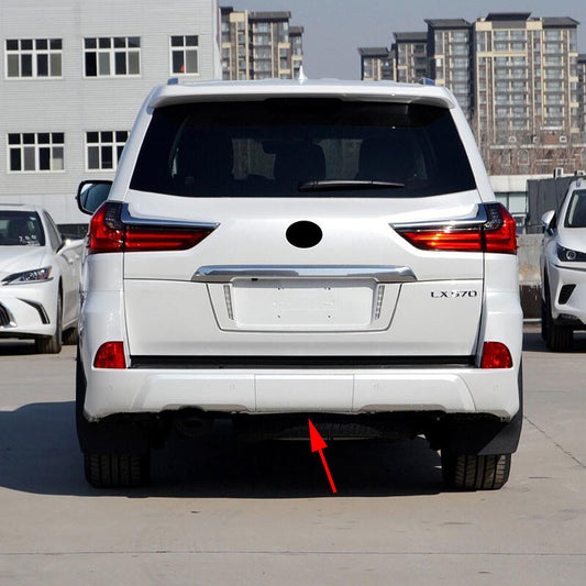 ya 2 6.26.2 Smooth Black Painted Rear Bumper Trailer Hook Cover for Lexus LX570 2016-21