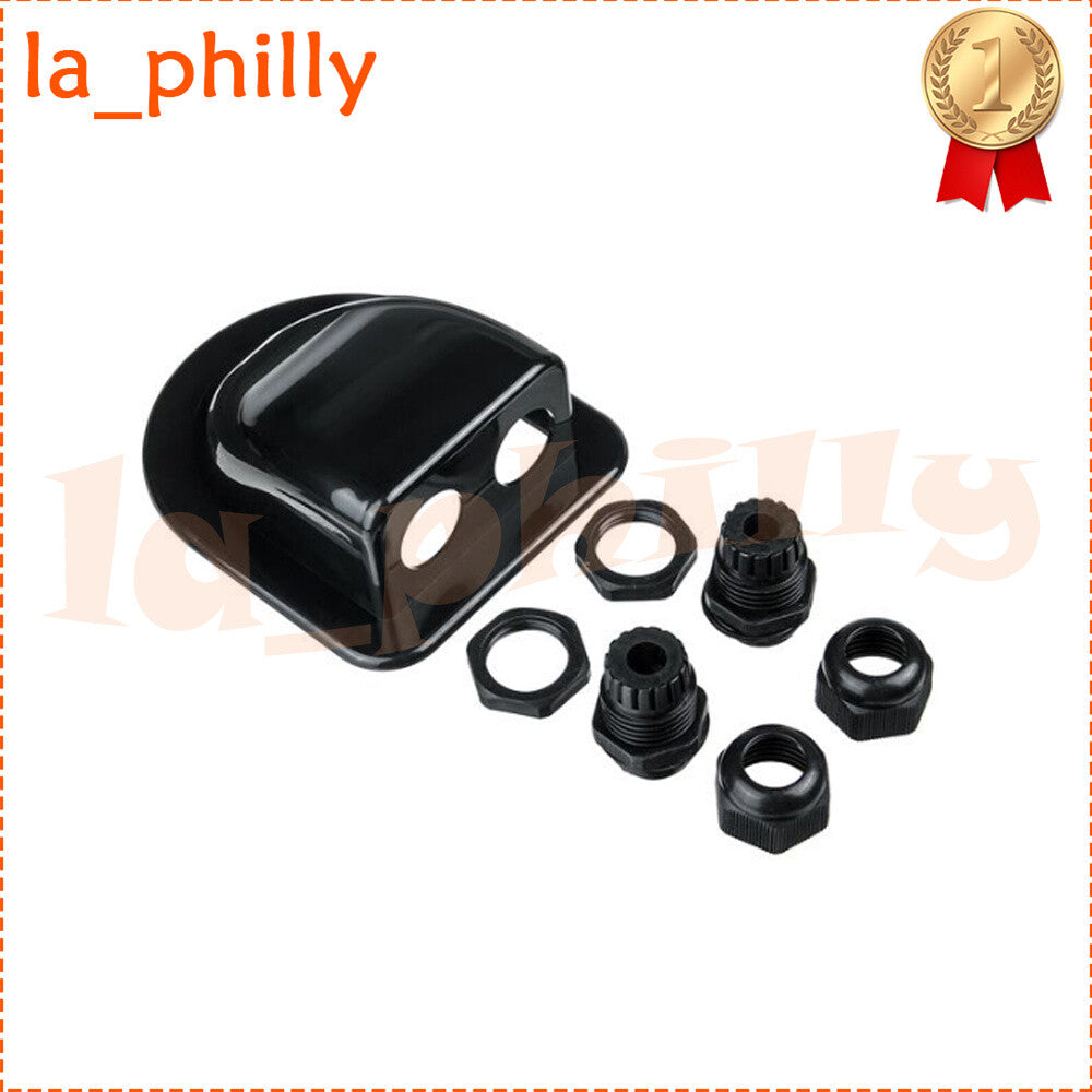 ya 1 7.9 For RV Yacht Camper Caravan Boat Solar Panel Roof Wire Entry Double Hole | Black