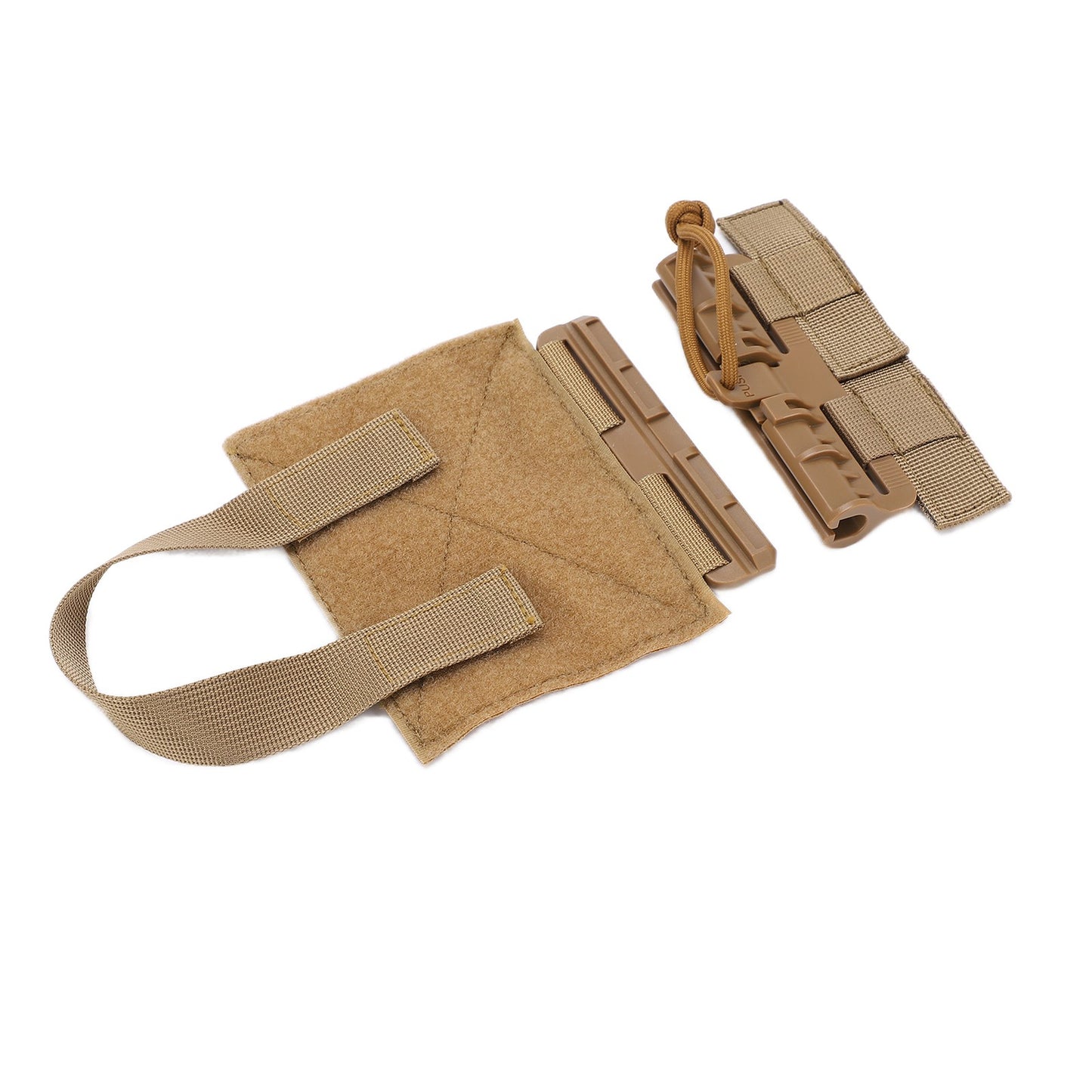 ya 26 Tan 2pcs Outdoor Quick Release Cummerbund MOLLE Removal Buckle Nylon Portable