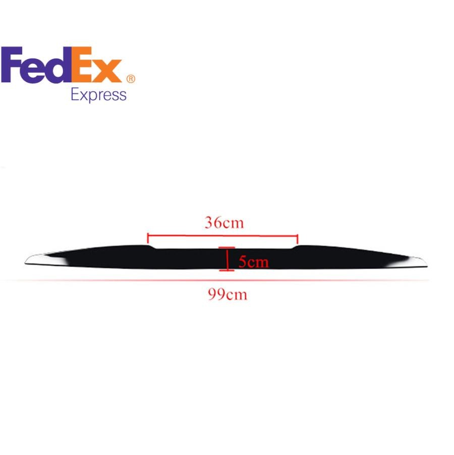 ya 3 6.23 Black Car Rear Roof Lip Spoiler Lip Wing Tail DIY Refit Spoiler PU Glossy 99CM