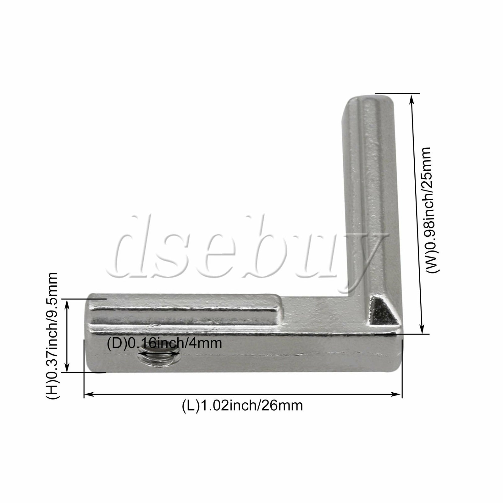 ya 26 20x Inside Corner Connector with Screws for 2020 Series Aluminum 