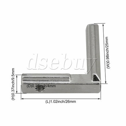 ya 26 20x Inside Corner Connector with Screws for 2020 Series Aluminum 
