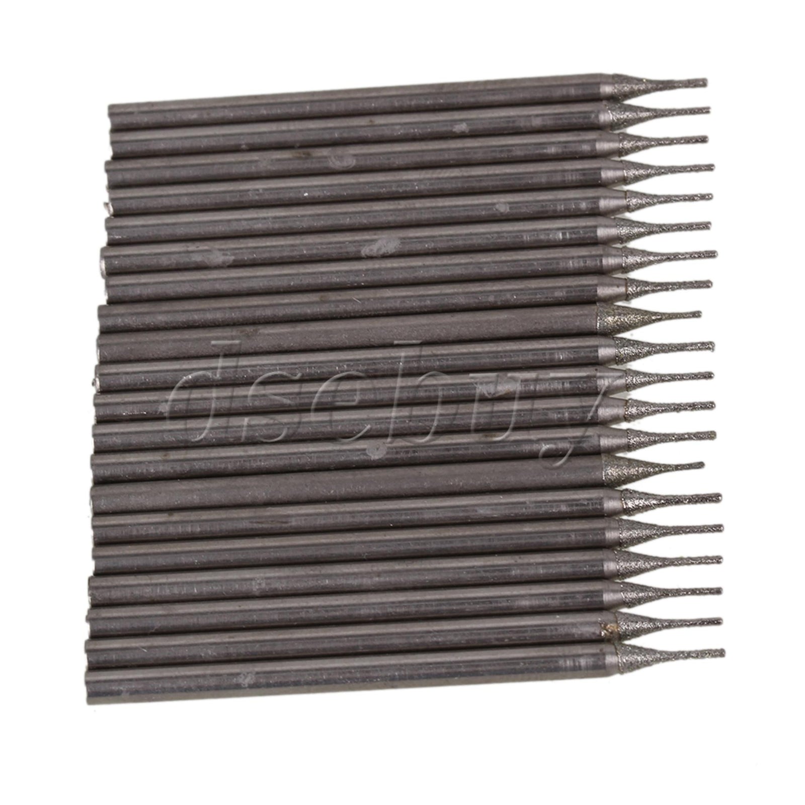 ya 25 20PCS 0.5MM Silver Diamond Coated hole bit Drills Gems Solid Bits Drill