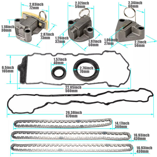 ya 10 5.28 Engine Timing Chain Kit for Chevrolet for GMC Camaro Impala Enclave SRX 3.0 12693218