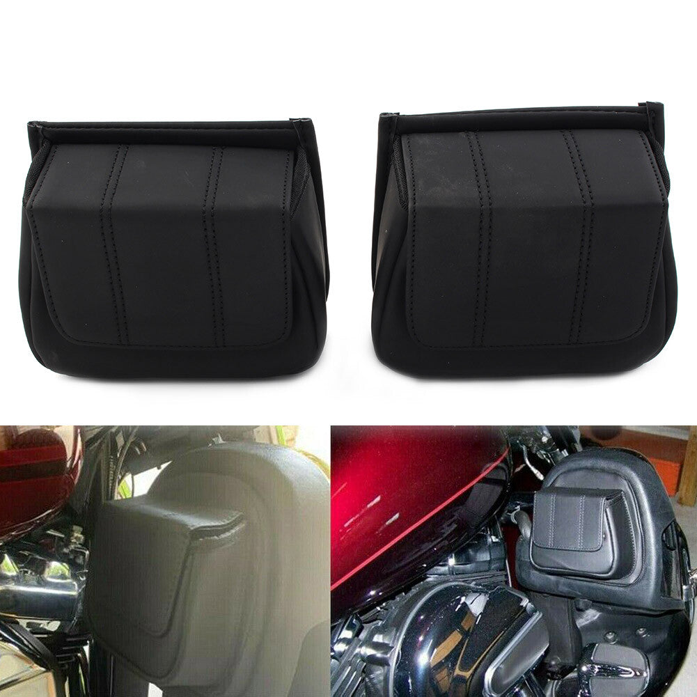 ya 12 5.21 Fairing Lower Door Pocket Bags for Harley Touring 96-13 Road Street Glide Black