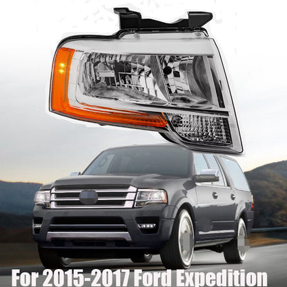 ya 10 10.28 Passenger Right Chrome Headlight For 2015-2017 Expedition 15-17 Headlight n