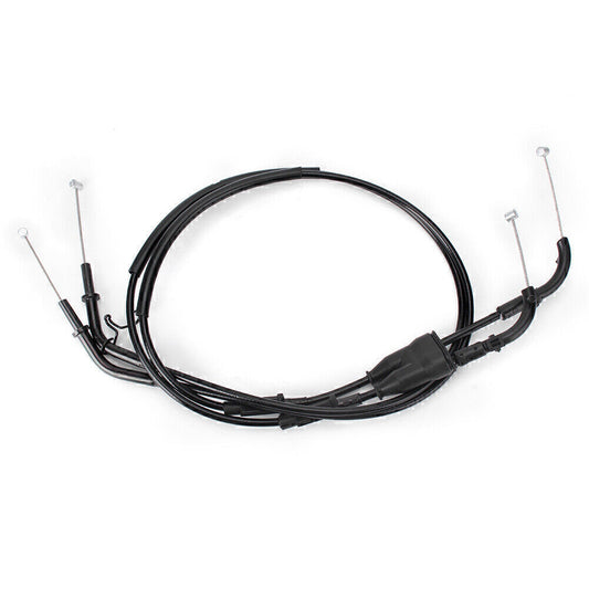 ya 2 6.30 2x Throttle Cable Wire LineFit for Kawasaki ZX10R ZX-10R 2006-2007 Black