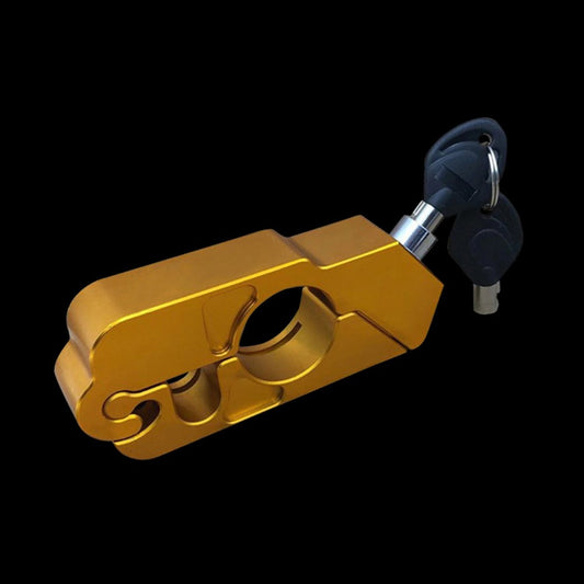 ya 3 6.25 CNC Aluminum Alloy Lock Motorcycle Handlebar Lock For Moving Parts(Golden)
