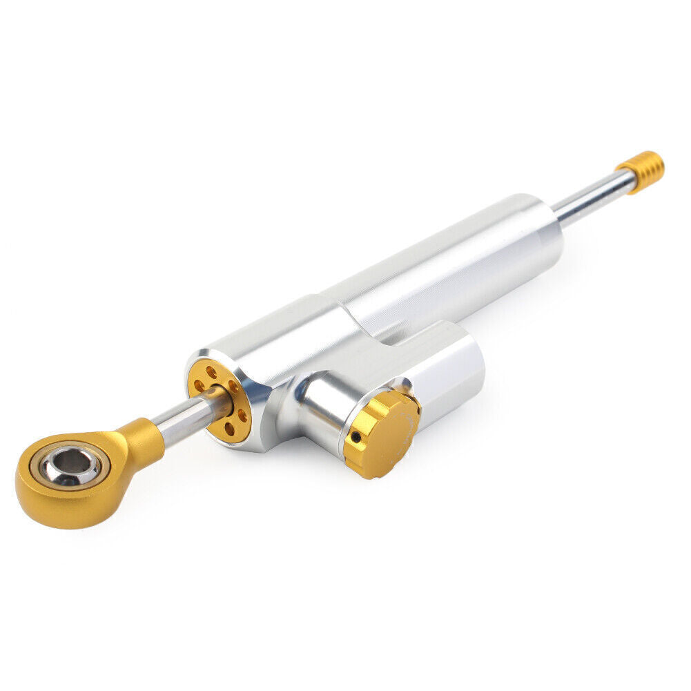 ya 5 8.7 Steering Damper Stabilizer Adjustable Silver Bar CNC Universal For Motorcyc