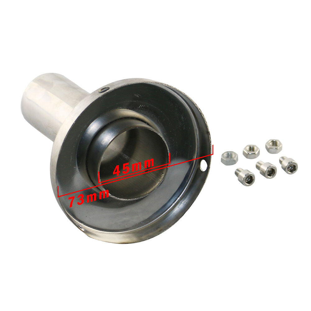 ya 1 7.4 For 3'' Stainless Round Muffler Universal Removable DB-Killer Silencer