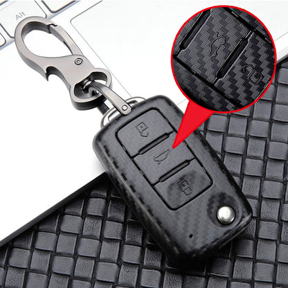 ya 5 8.7 Carbon Fiber Car Key Case Cover Shell for VW for Golf mk5 for Bora for JETTA for Passat Polo Fob