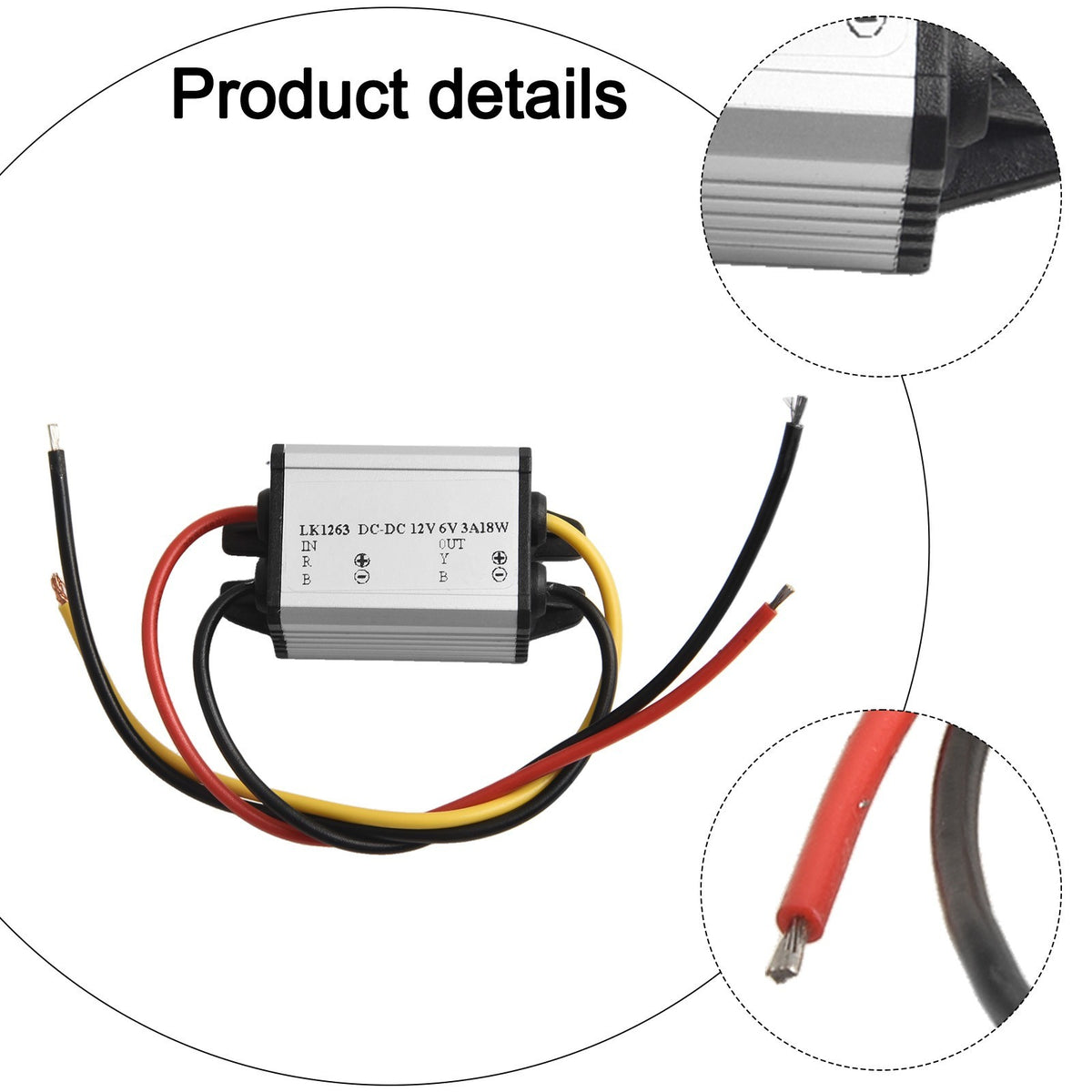 ya 15 10.20 DCDC Step Down Regulator 12V to 3V 6V 7 5V Converter for Automotive Use