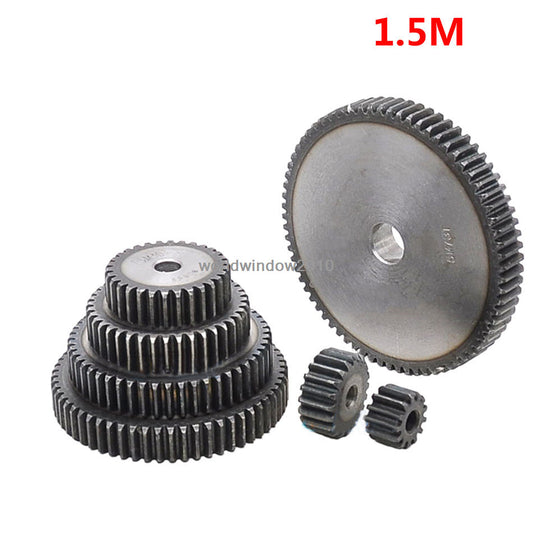 45# Steel Spur Gear 1.5M12T-60T Metal Mod 1.5 Pinion Gear 12-60 Tooth Moter Gear