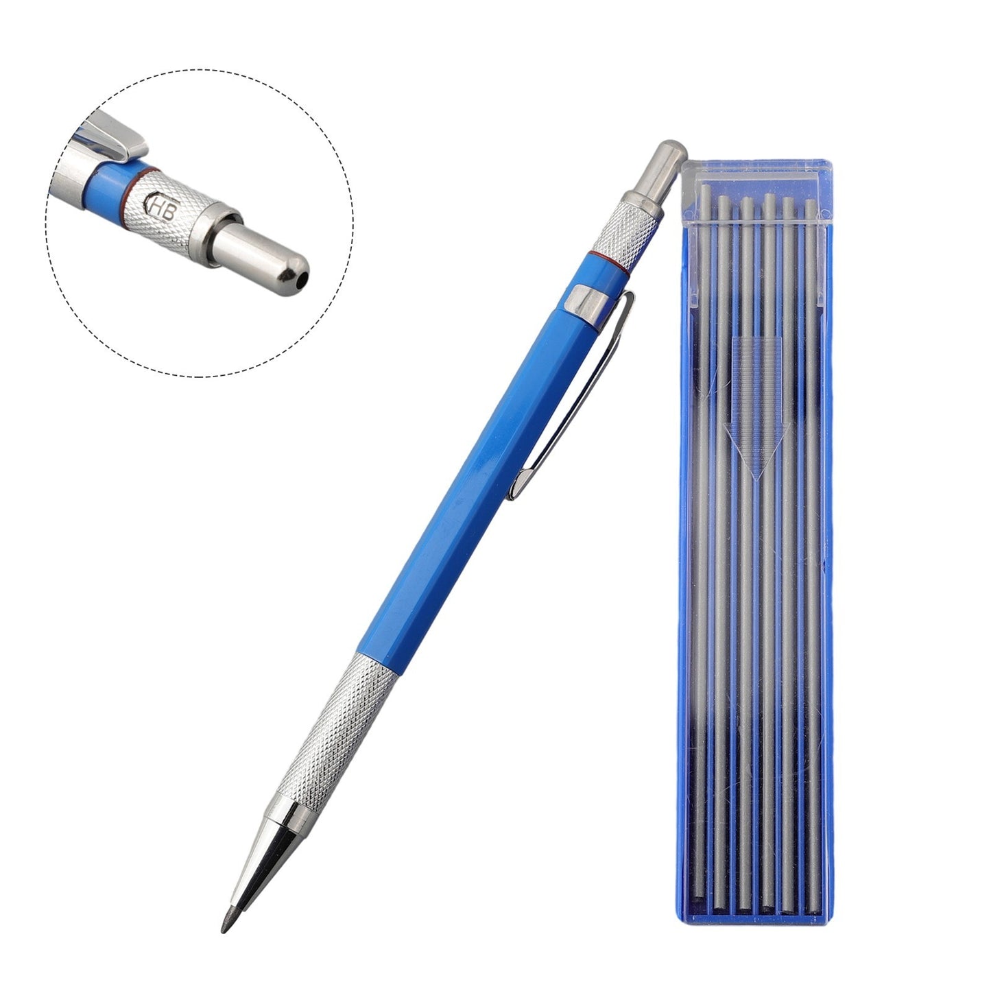 ya 16 NEW Silver Streak Welders Pencil With 12 X Round Silver Refills Metal Marker